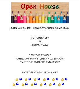  BAXTER OPEN HOUSE 5:30PM TO 7PM